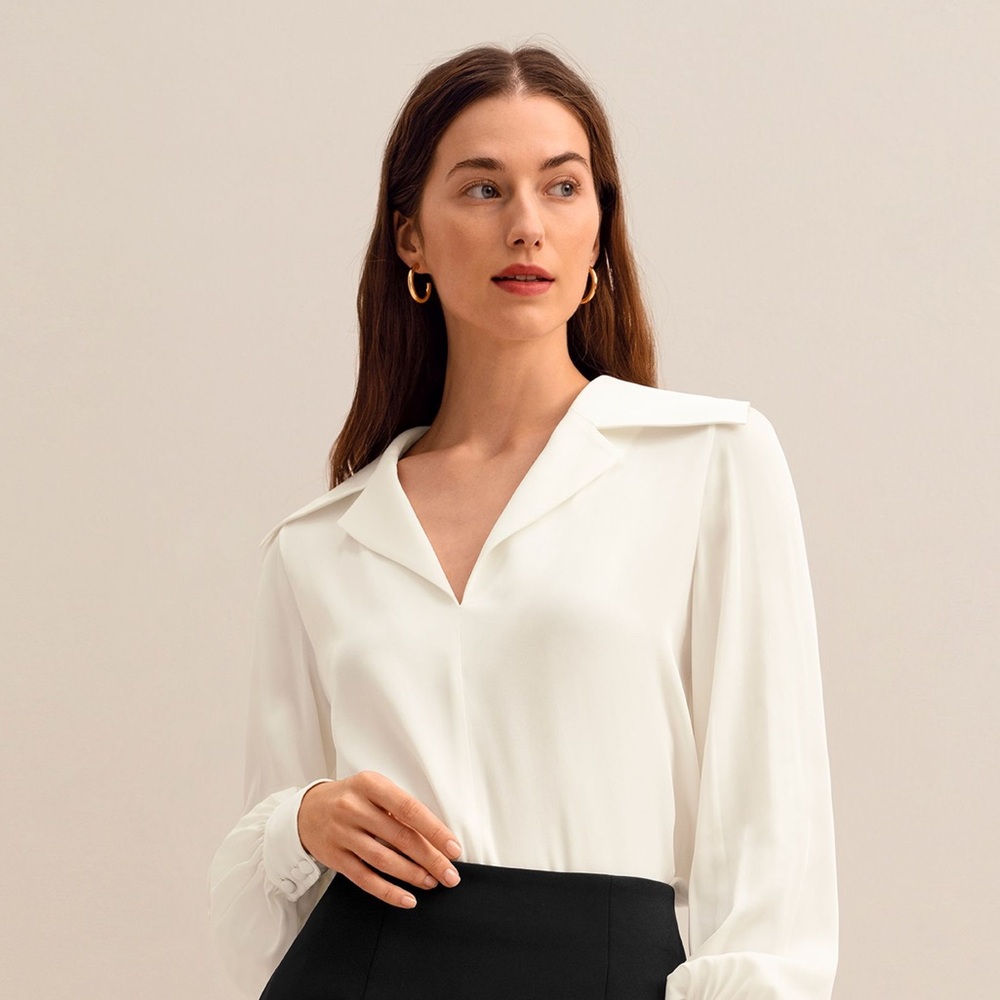 Lilysilk Cervina Silk Blouse White